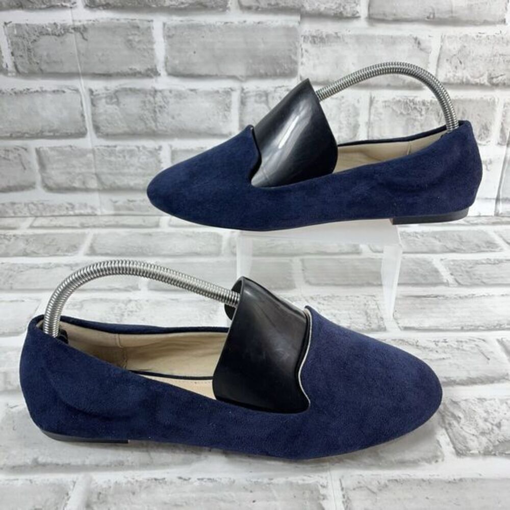 Musshoe Women's Size 11 Blue Velvet Cushioned Comfort Driving Loafers